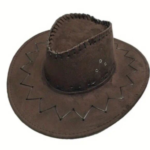 Stylish Dark Coffee Cowboy Hat - Picture 3 of 8